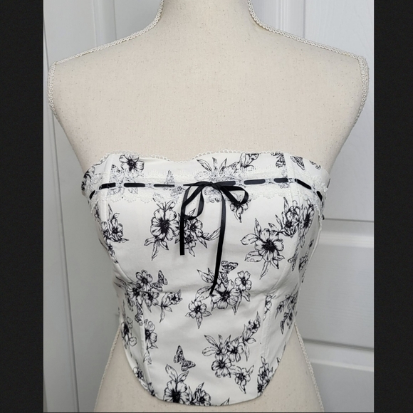 Beverly and Beck Strapless Femme Trim Corset Top XS - Picture 2 of 9